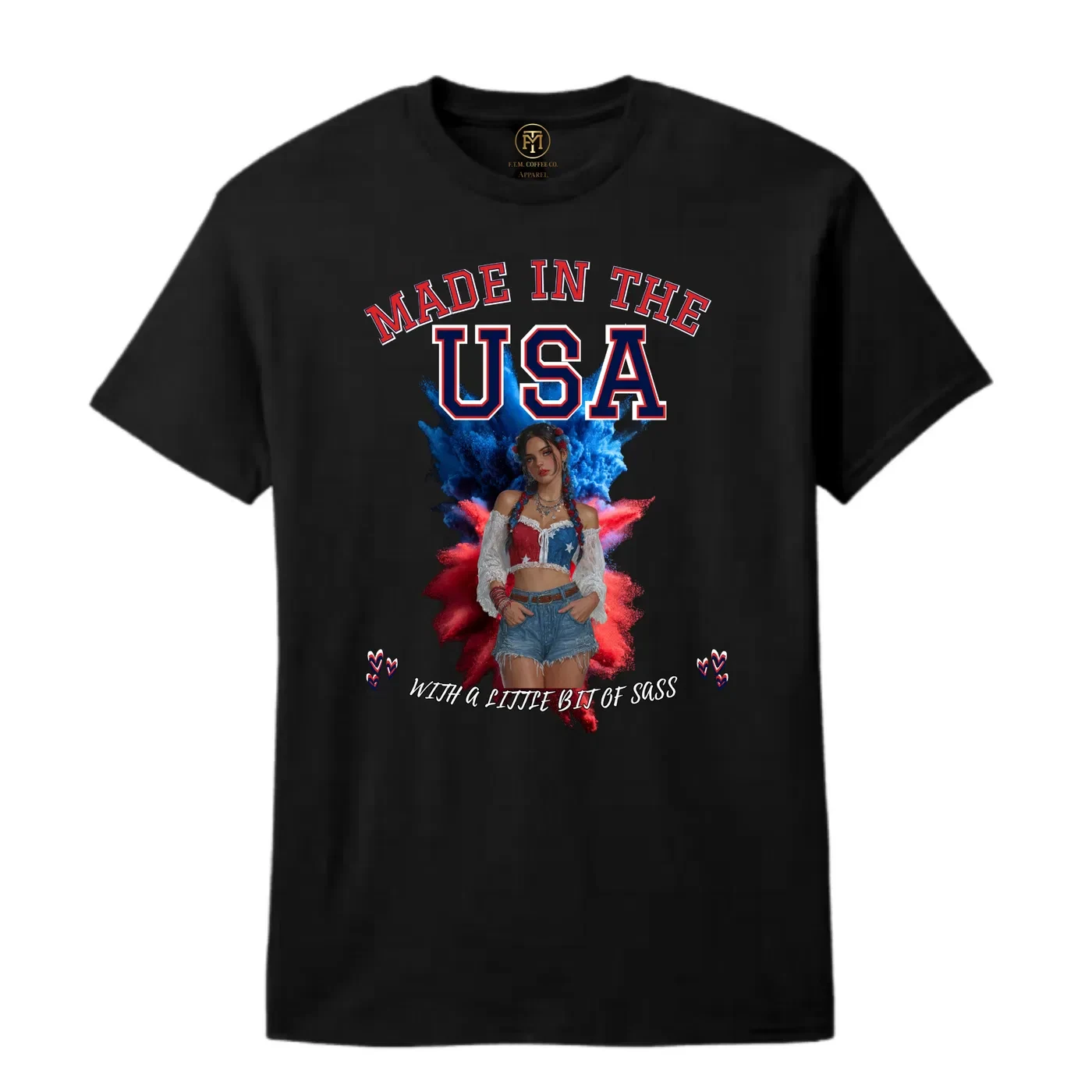 Made in the USA Patriotic Woman T-Shirt – Little Bit of Sass