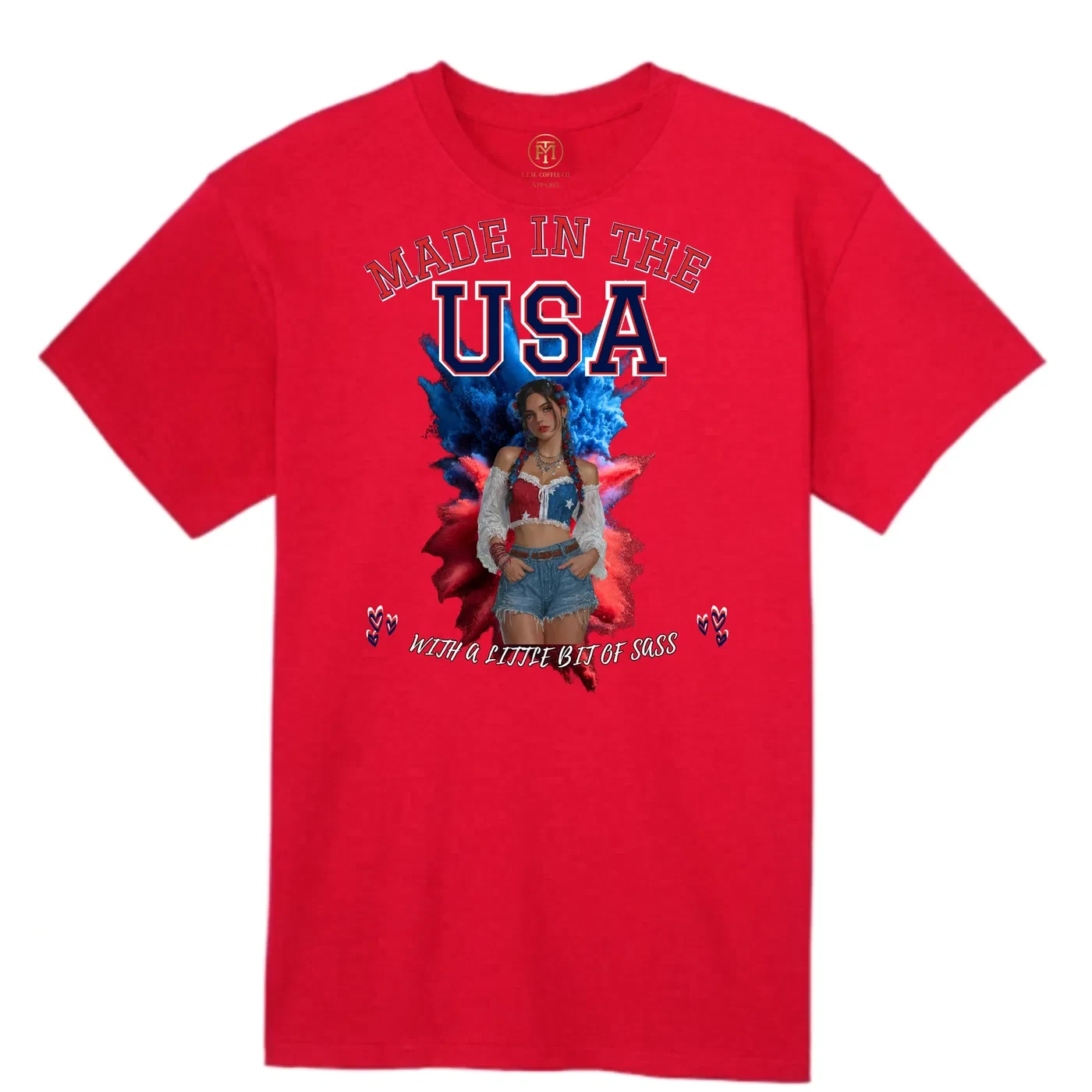 Made in the USA Patriotic Woman T-Shirt – Little Bit of Sass product view 5