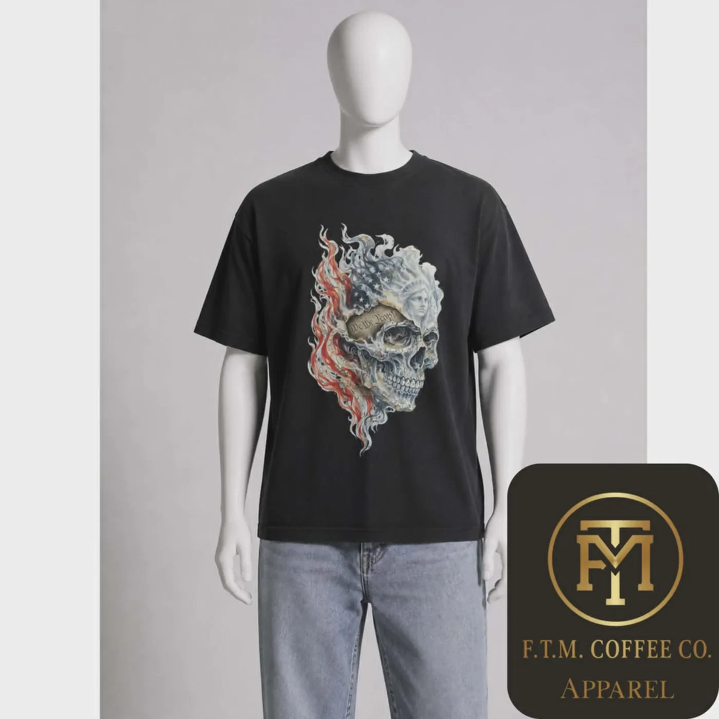 We the People Patriotic Skull T-Shirt
