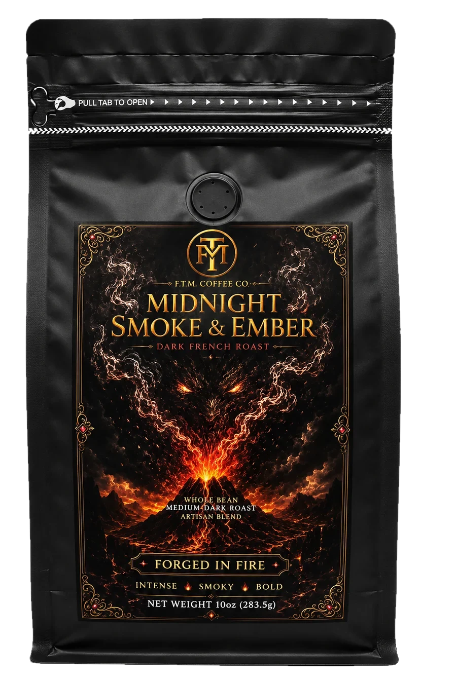 Midnight Smoke & Ember coffee bag product image