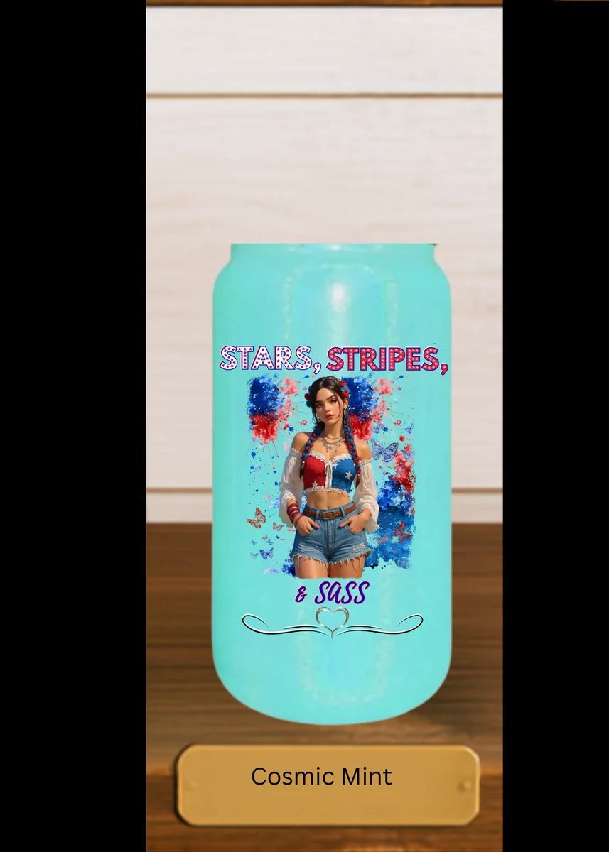 Cosmic Mint tumbler design preview